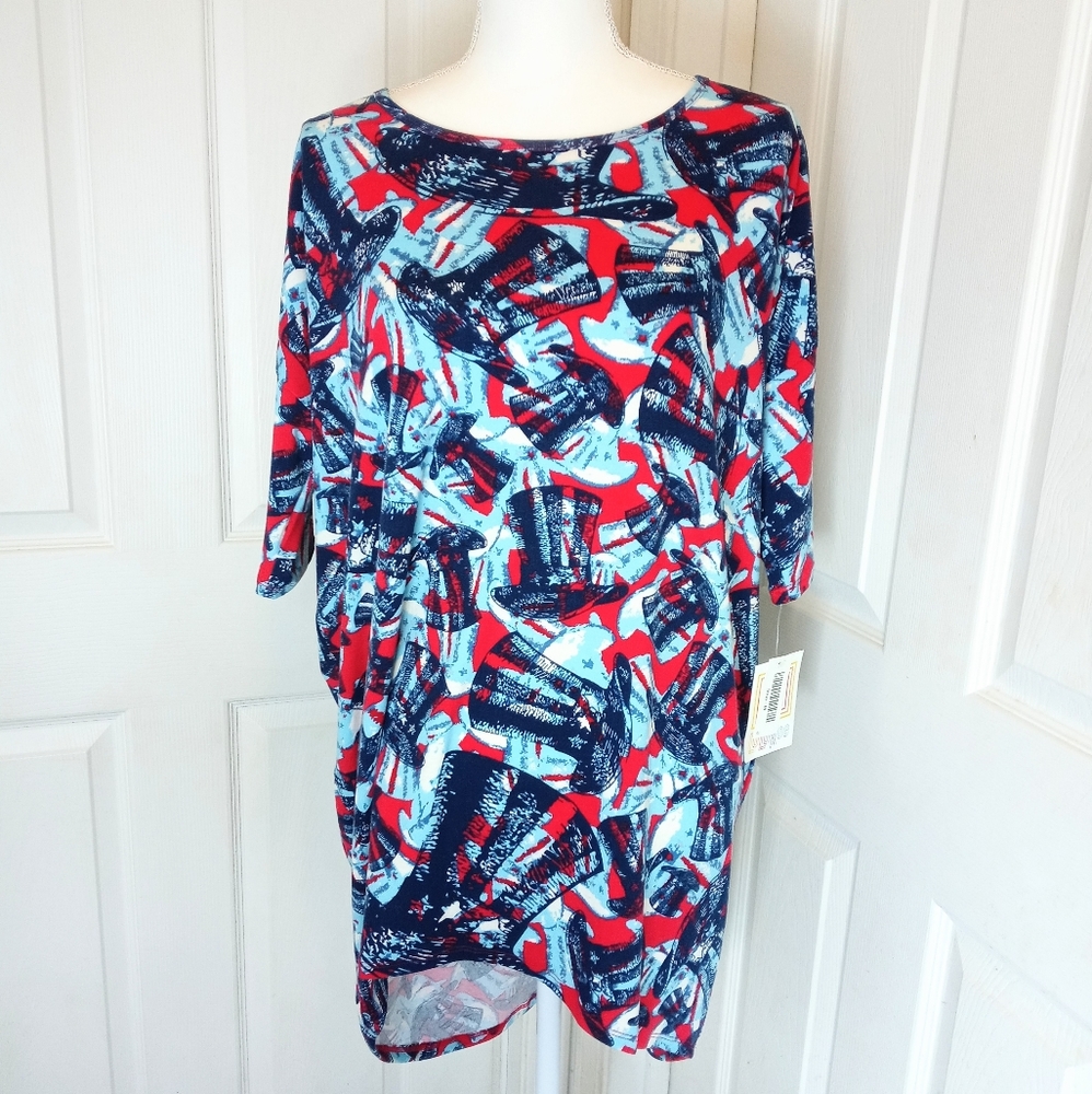 🍉5 for $25* 4th Of July LulaRoe Irma Shirt